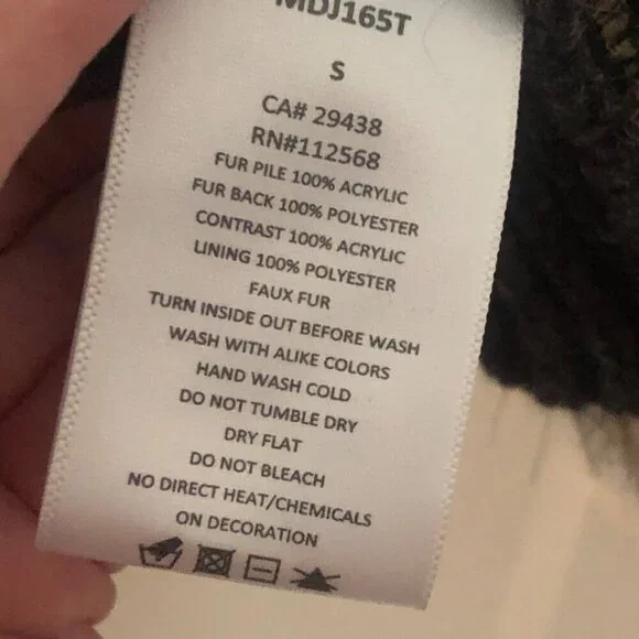 Women's MISS ME Faux Fur Beaded Vest Size Small - Picture 9 of 12